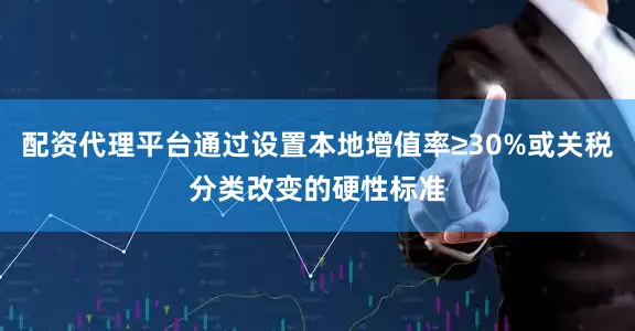 配资代理平台通过设置本地增值率≥30%或关税分类改变的硬性标准