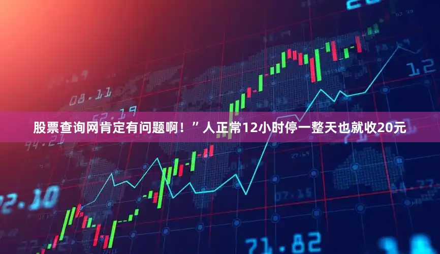 股票查询网肯定有问题啊！”人正常12小时停一整天也就收20元